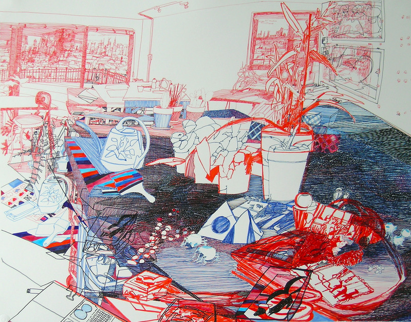 Josette Urso drawings ink on paper