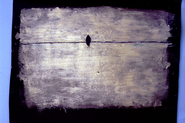 Juan-Carlos Perez Conversaciones-Bird Series oil on tar paper