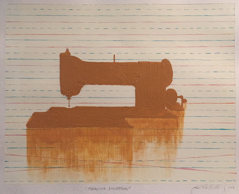 Juan-Carlos Perez Through The Brown Lens acryilic on paper
