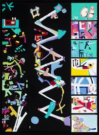 KAREN L KIRSHNER Pop/Surrealistic Abstracts 30 x 22 inches