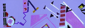 KAREN L KIRSHNER Pop/Surrealistic Abstracts 10 x 30 inches