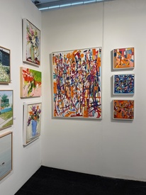 KAREN L KIRSHNER GALLERY VIEWS Fragments of Memories and Impressions, Orange Crush, Topsy-Turvy, and Native Orange