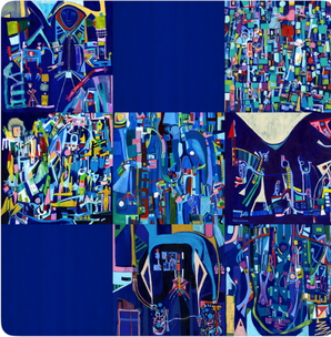 KAREN L KIRSHNER Pop/Surrealistic Abstracts Acrylic paint on canvas