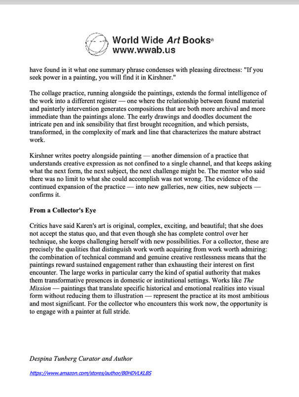 KAREN L KIRSHNER CURATORIAL REVIEW 
