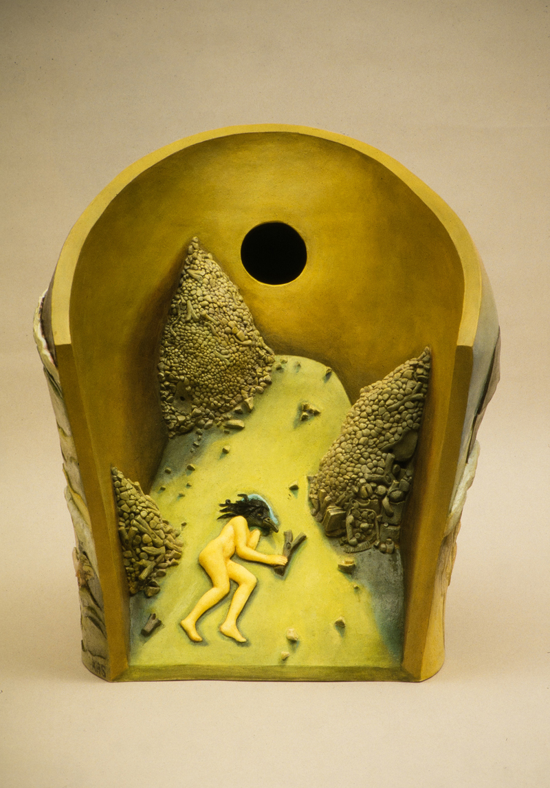 Karla Holland Scholer Ceramic Sculpture Oil and Wax on Clay