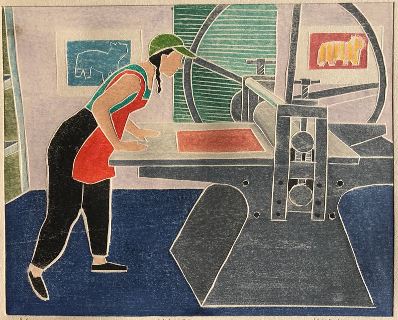 Kate Hanlon : Works on Paper : White Line Woodcuts