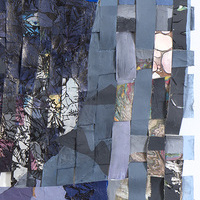  painting Acrylic and sumi ink on collaged and woven papers
