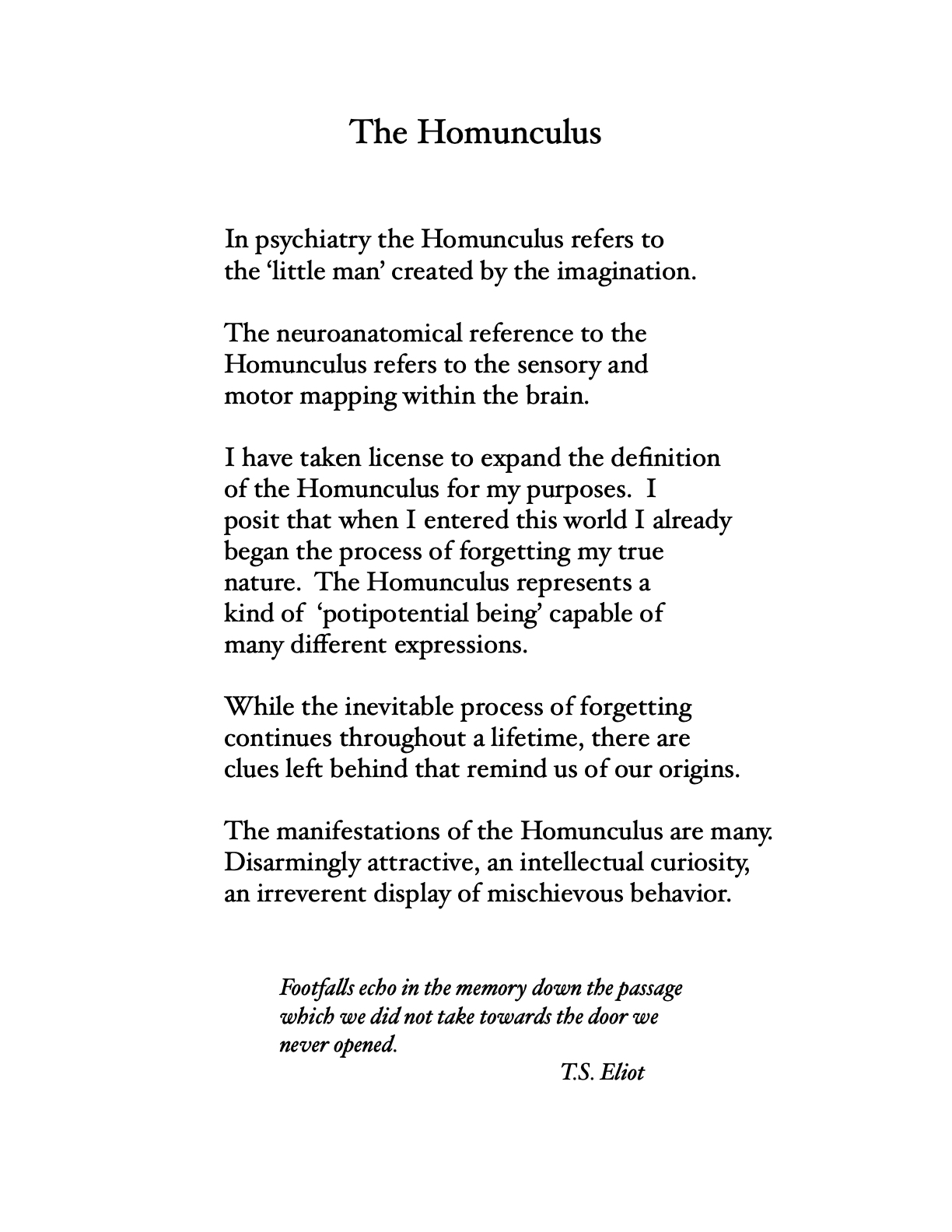  Homunculus Introduction 