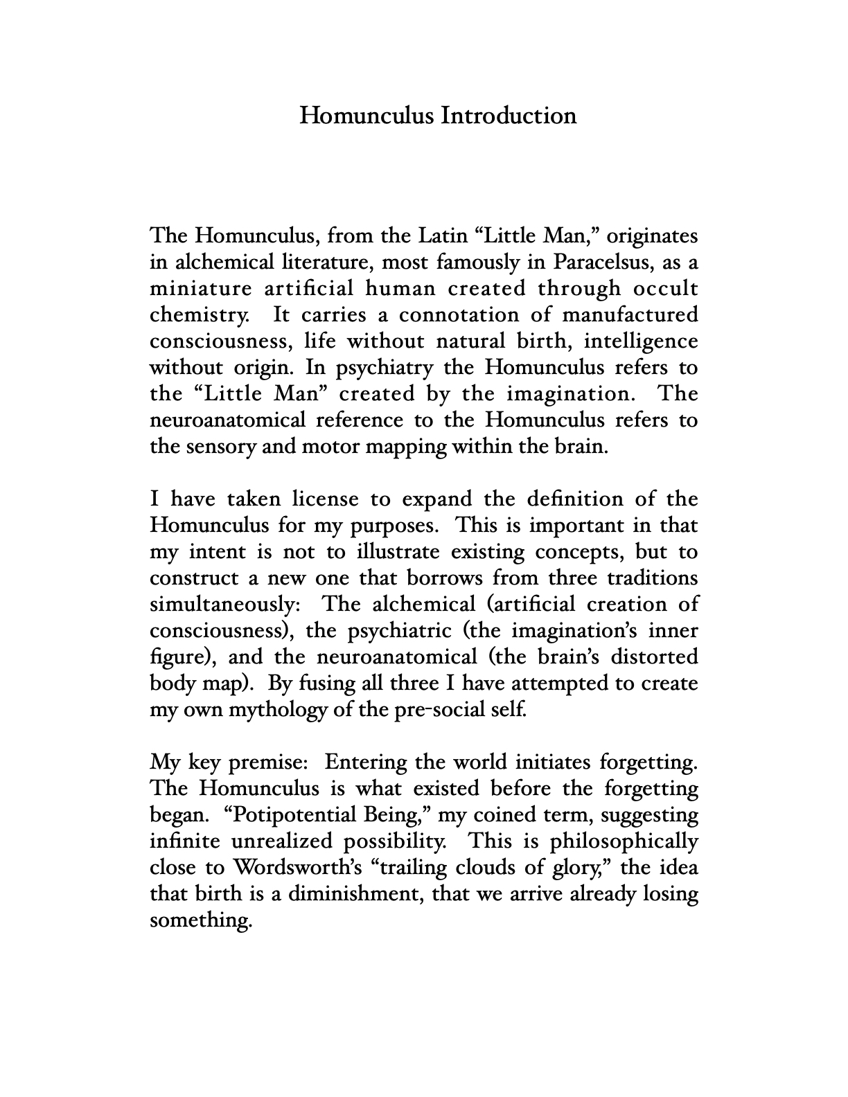  Homunculus Introduction 
