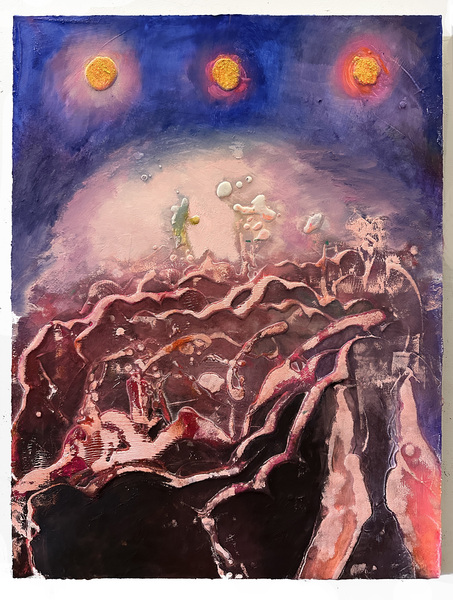 Laura Greengold Feels- Current work Oil and True Gesson on Panel