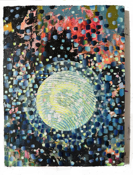 Laura Greengold Feels- Current work Oil and True Gesson on Panel