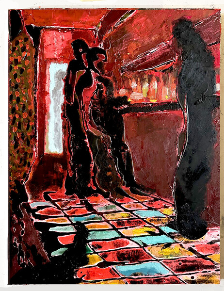 Laura Greengold Feels- Current work Oil and True Gesson on Panel