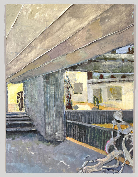 Laura Greengold Feels- Current work Oil and True Gesson on Panel