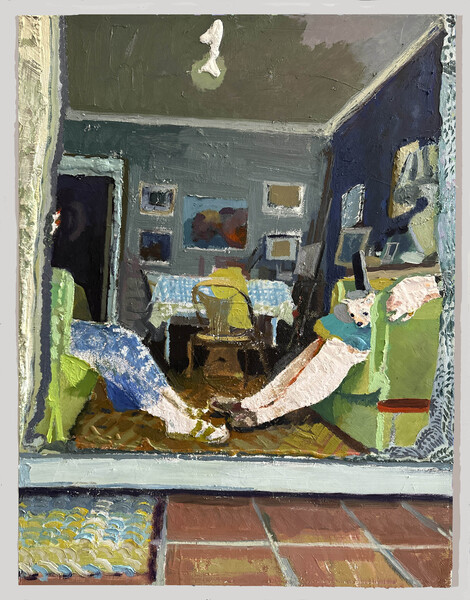 Laura Greengold Feels- Current work Oil and True Gesson on Panel