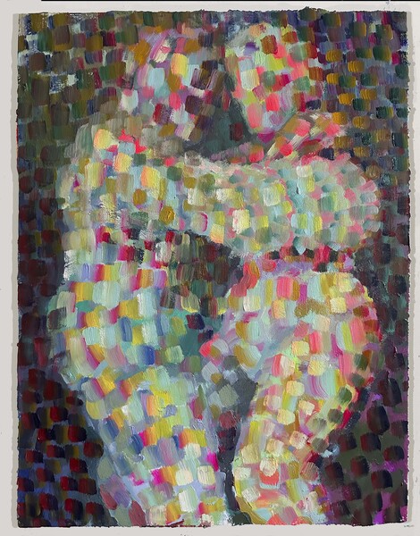 Laura Greengold Feels- Current work Oil and True Gesson on Panel