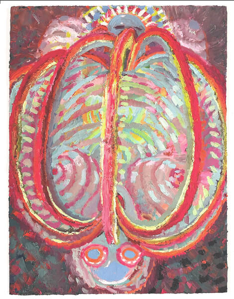 Laura Greengold Feels- Current work Oil and True Gesson on Panel