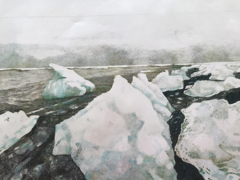 LAURA HEXNER Ice colored pencil on paper
