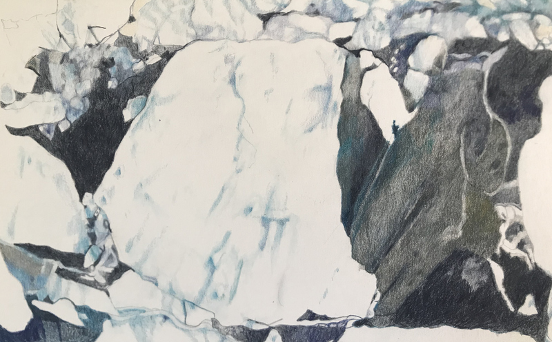 LAURA HEXNER Ice colored pencil on paper