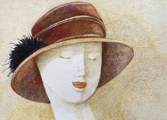 LAURA HEXNER Hats colored pencil on paper 