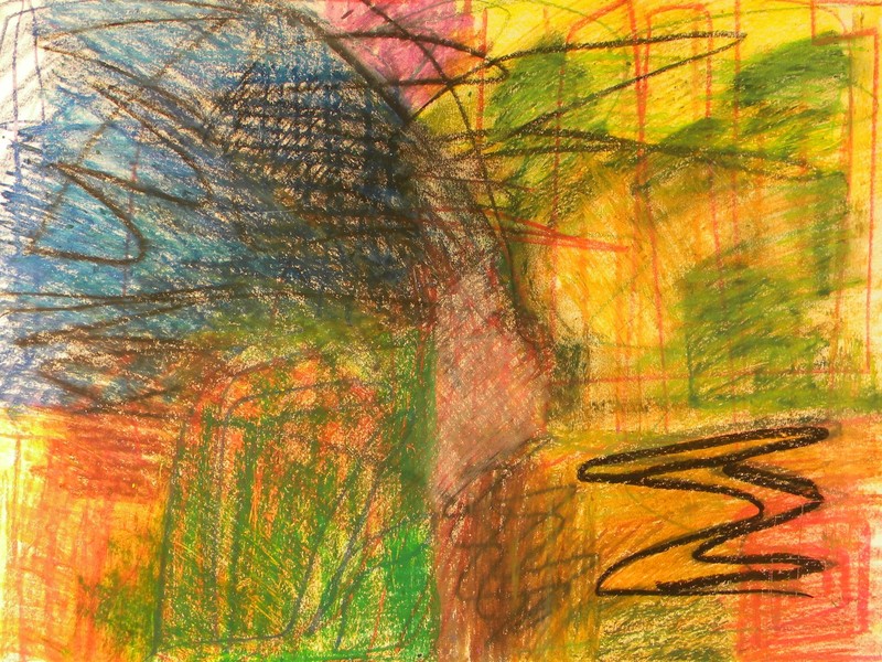  Marginalized series, 18x 24,2021 oil pastel, wax crayon on paper