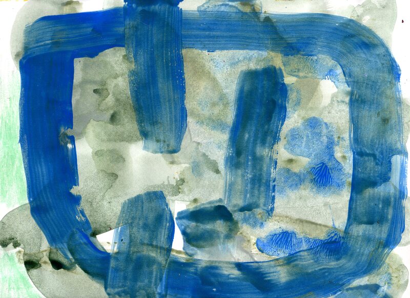  "S.A.D.  Series".  tempera wash and tempera paint on paper.
