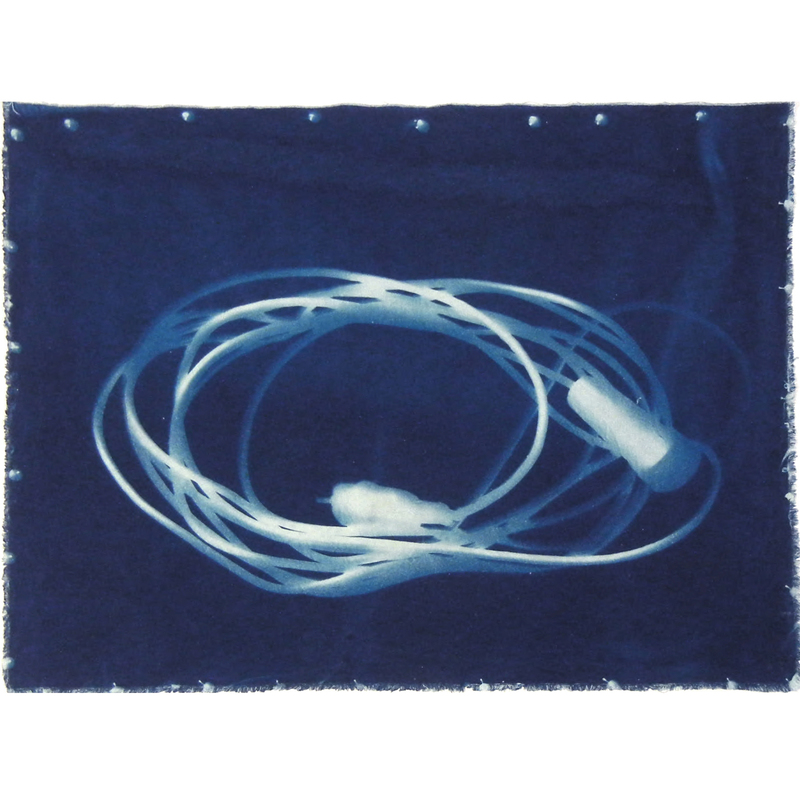 Leslie Hirst Objectively Speaking cyanotype on cotton
