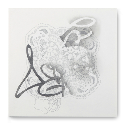 Leslie Hirst Graffiti Lace powdered graphite and ink on vellum