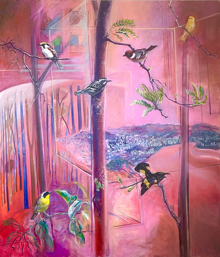 Lucy Wilner Paintings: Virtual Worlds Acrylic on Canvas