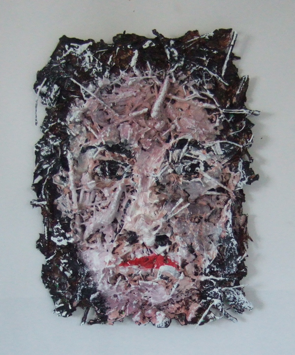  Self Portraits Acrylic & dead vegetation