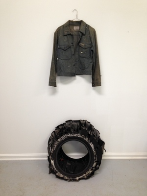 Marchelle Simms Belays Jean Jacket, Safety Pins, Tire