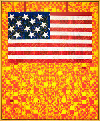 MARC LEAVITT Flag Series Acrylic on Canvas 