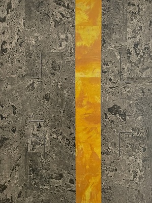 MARC LEAVITT Stratum Series Paper, Charcoal, Acrylic, Ink, and Oil on Panel