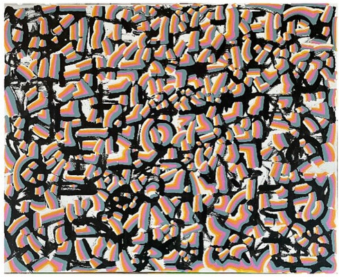 MARC LEAVITT Stratum Series Ink and acrylic on canvas.