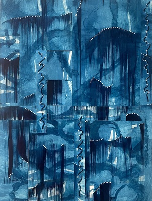 MARC LEAVITT Stratum Series Artist-painted Paper/Mixed Media on Panel