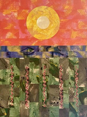 MARC LEAVITT Stratum Series Artist-painted Paper/Mixed Media on Panel