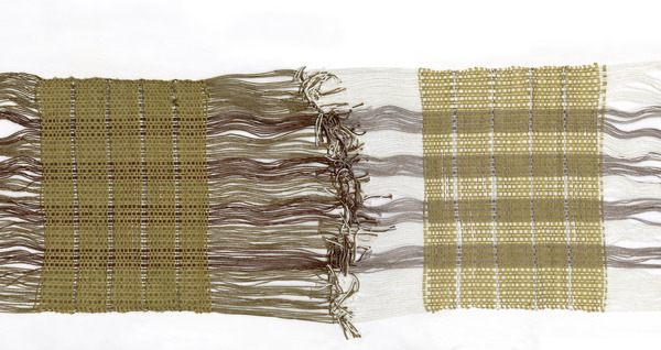  Weavings & Woven Structures Cotton, abaca paper, wool, and monofilament