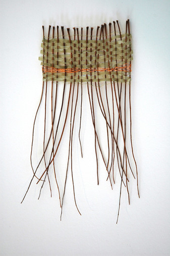  Weavings & Woven Structures branches, abaca, and copper wire. 
