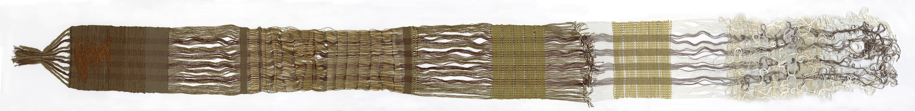  Weavings & Woven Structures Cotton, abaca paper, wool, and monofilament