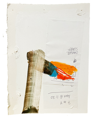 Margot Spindelman New work oil, ballpoint pen, oil pastel on gessoed paper