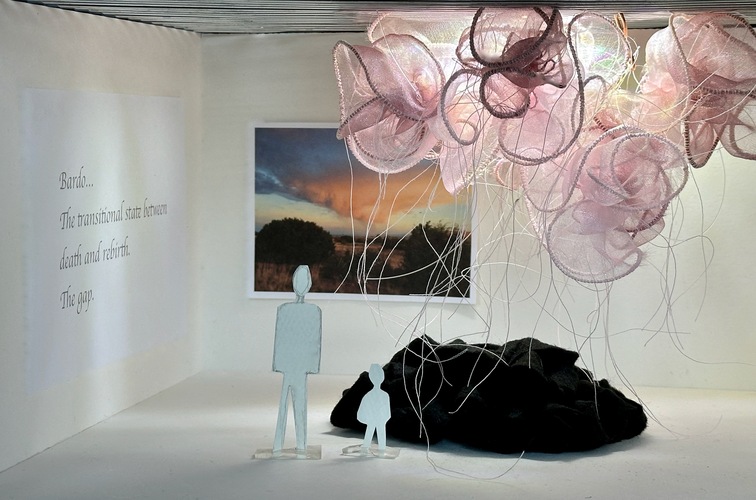  Between Heaven and Earth Concept model - felt, organza, projection, sound