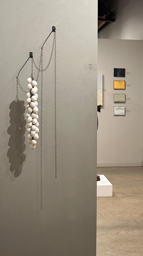  Recent - Wall Sculpture porcelain, copper chain, hooks