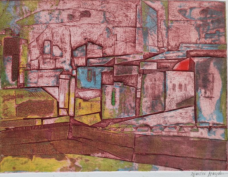 Martha Hayden Print Shows 2025  Viscosity Collagraph