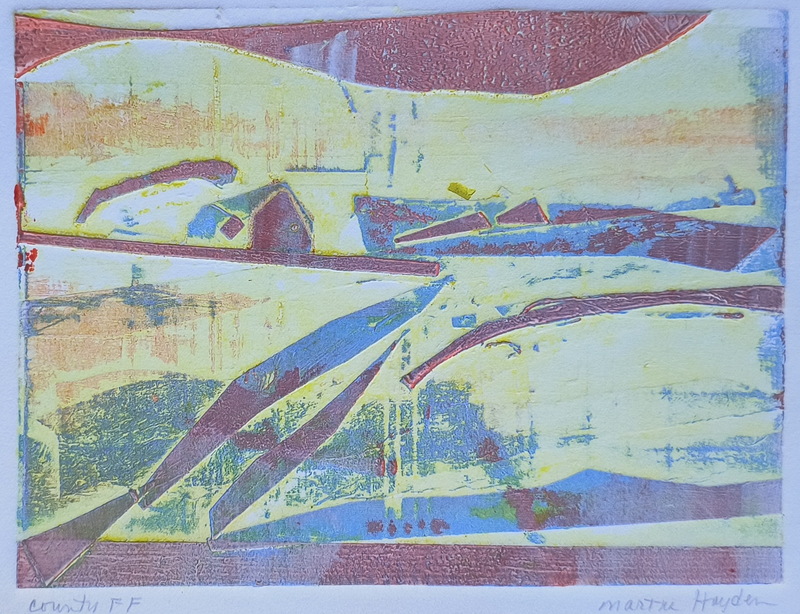 Martha Hayden Print Shows 2025  Viscosity Collagraph