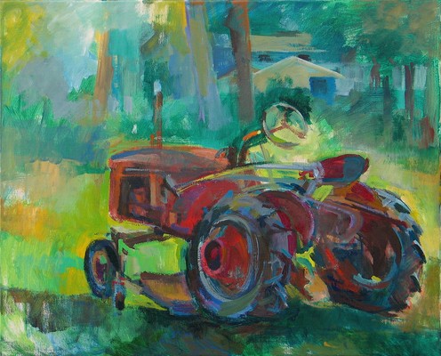  Tractors acrylic on canvas