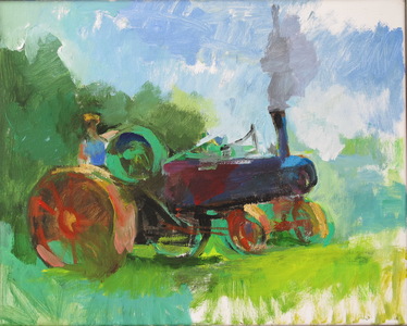  Tractors acrylic on linen