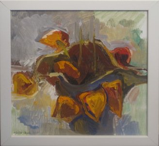 Martha Hayden Holiday Gifts oil on linen panel