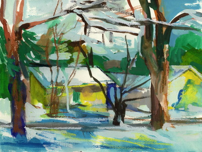 Martha Hayden Holiday Gifts gouache