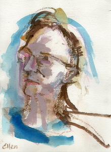 Martha Hayden Portrait Sketches gouache and pastel
