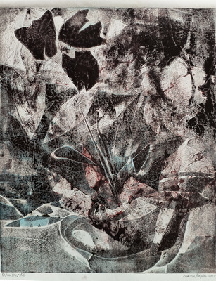 Martha Hayden Holiday Gifts Viscosity Collagraph