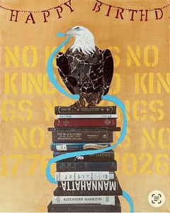 Meg Tweedy Studio Social Issues  Collage on canvas 
